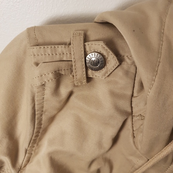 Hooded Khaki Jacket & Tie Waist - Picture 4 of 7